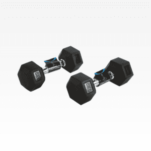 Hex Rubber Coated Dumbbells Dumbbells & Fixed Weights