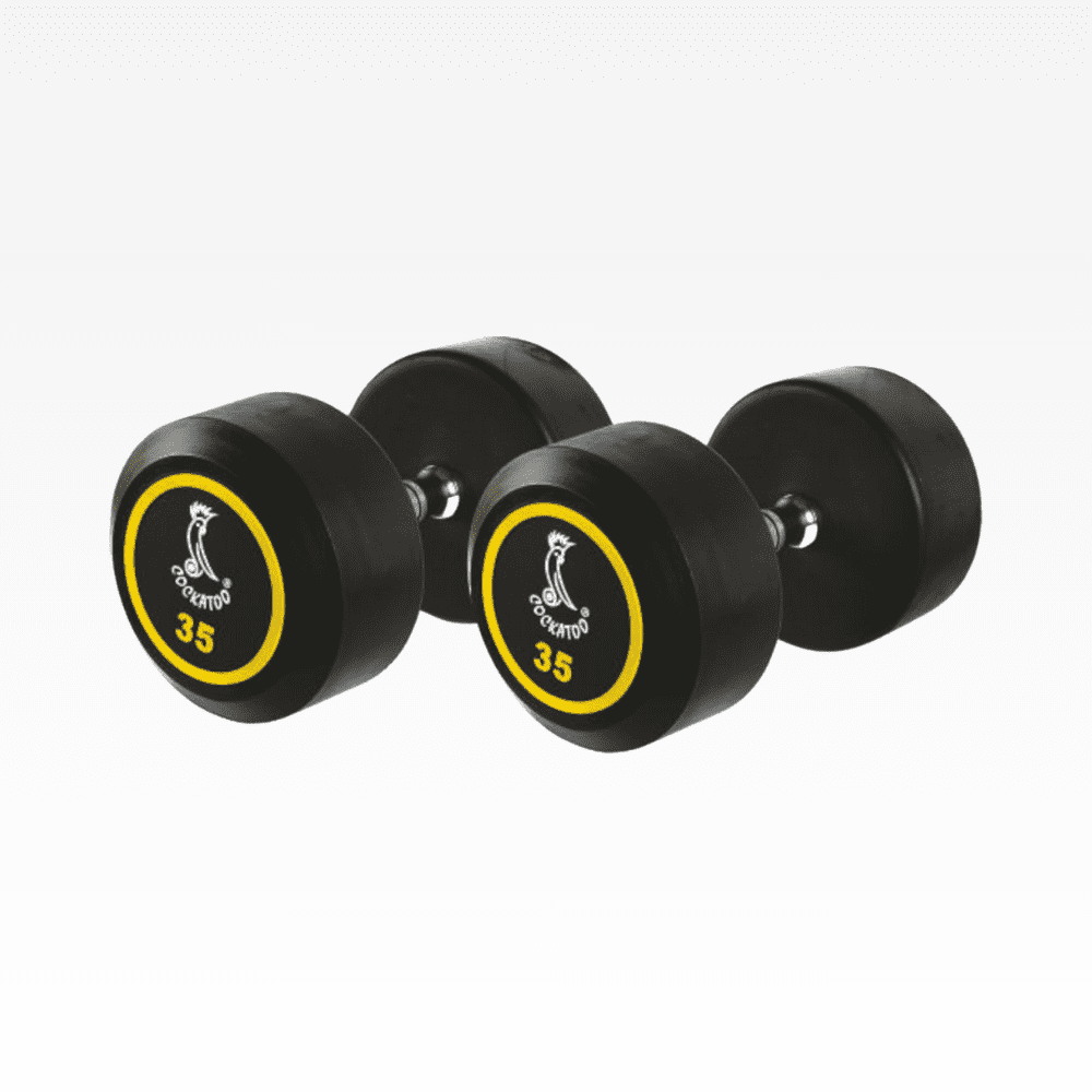 ROUND RUBBER DUMBBELLS Dumbbells & Fixed Barbells Barbells